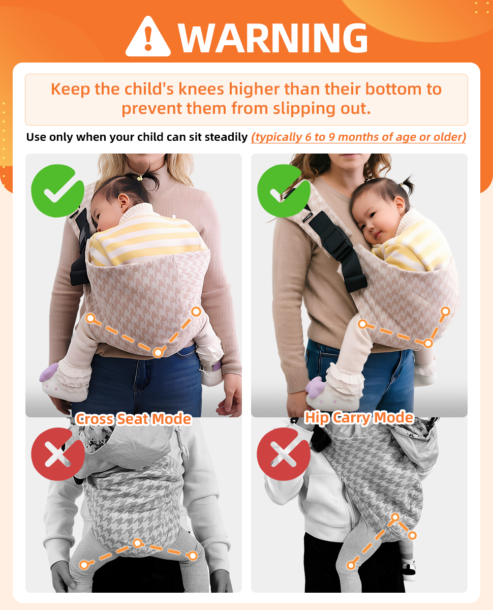 Beige Baby Sling Carrier