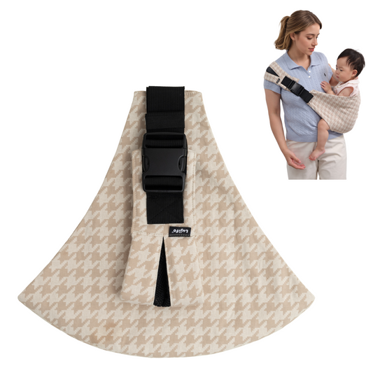 Khaki Houndstooth Baby Sling Carrier