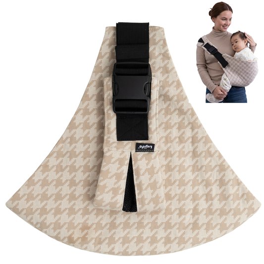 Khaki Houndstooth Baby Sling Carrier