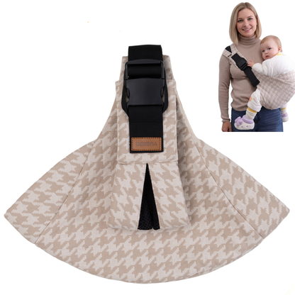 Khaki Pro Houndstooth Baby Sling Carrier