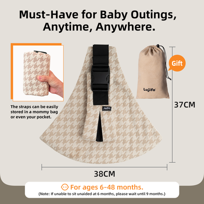 Khaki Houndstooth Baby Sling Carrier