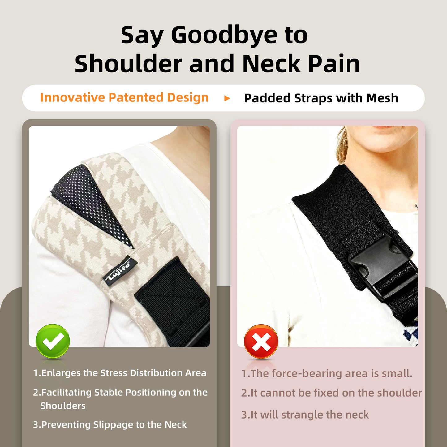 Khaki Pro Houndstooth Baby Sling Carrier