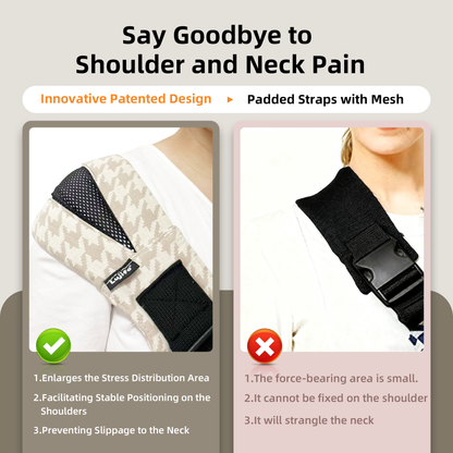 Khaki Pro Houndstooth Baby Sling Carrier