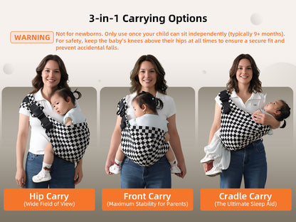Check Pro Houndstooth Baby Sling Carrier