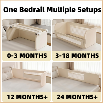 4-in-1 Bedside Bassinet & Co-Sleeping Baby Bed with Breathable Mesh Safety Rails