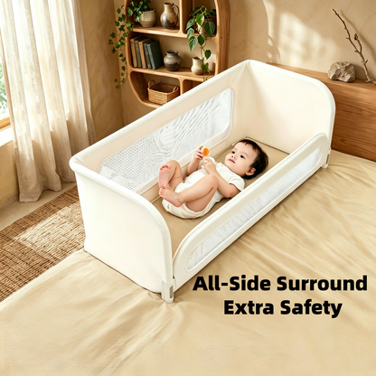 4-in-1 Bedside Bassinet & Co-Sleeping Baby Bed with Breathable Mesh Safety Rails